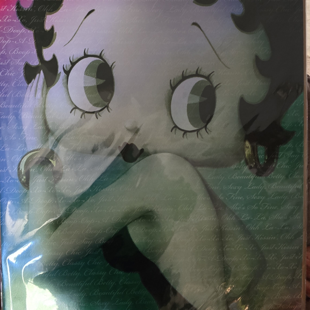 Betty Boop Green and Black Art Print